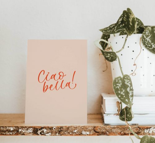 Postkarte Ciao bella
