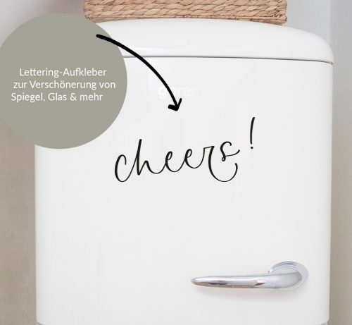 Aufkleber cheers!
