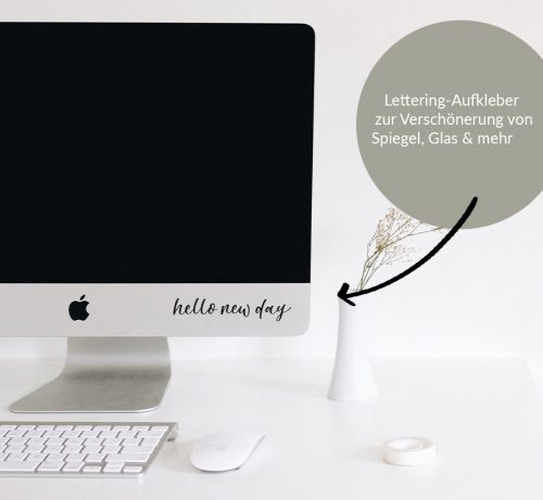 Aufkleber hello new day