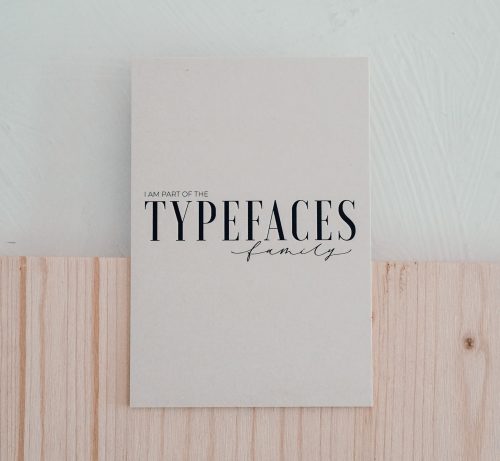 TYPEFACES family Karte