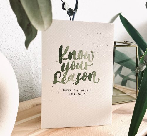 Lettern mit dem Pinsel