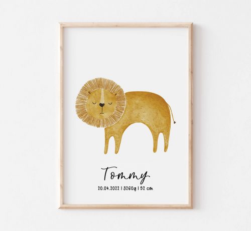 hintsundkunst_poster_löwe_personalisiert