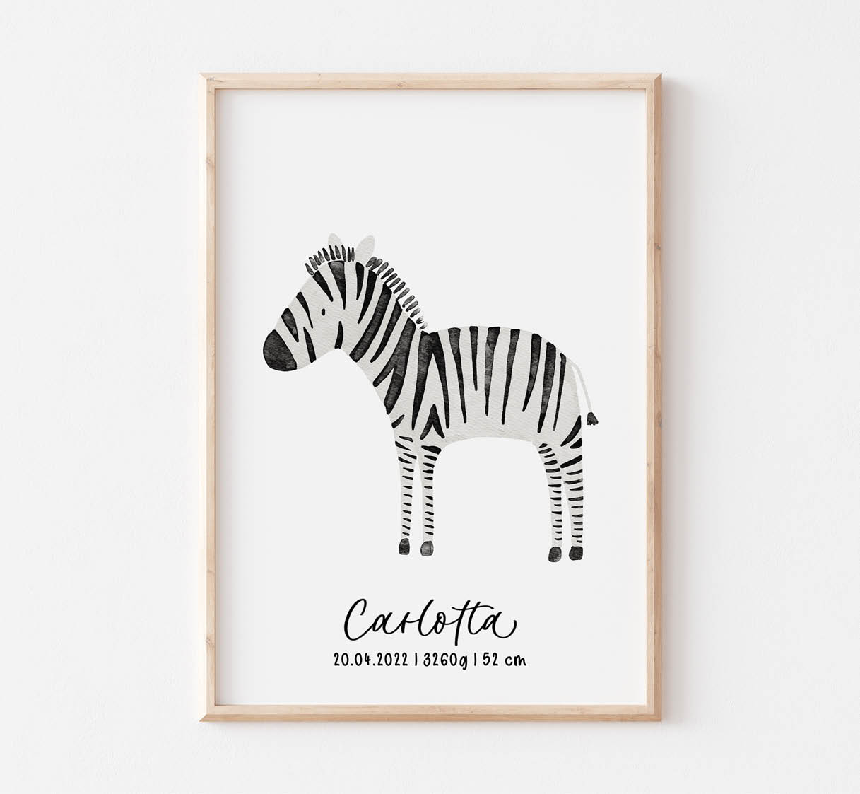 hintsundkunst_poster_zebra_personalisiert hintsundkunst_poster_zebra_personalisiert